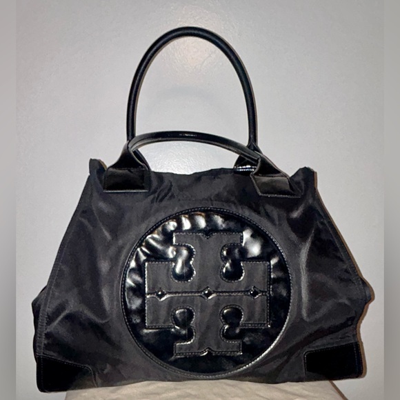 Tory Burch Handbags - Tory Burch Ella Tote, Large Size. Patent Leather and Nylon